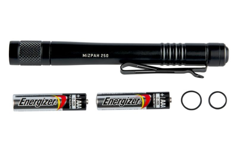 factor mizpah 250 led flashlight included items