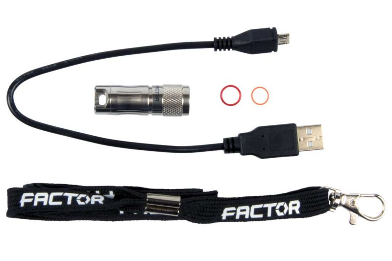 factor ghost 130 led flashlight included items