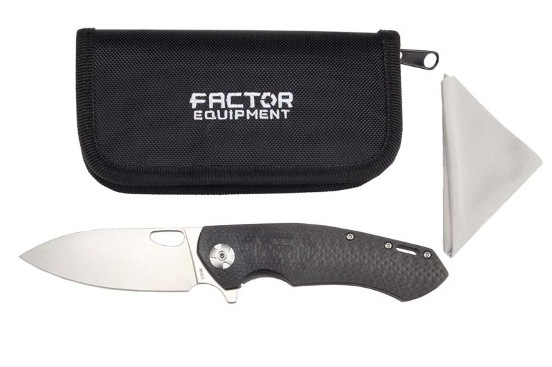 Factor Iconic Carbon Fiber Knife Large Package Closed