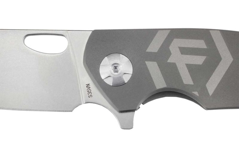 Factor Iconic Titanium Knife Pivot Closeup