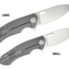 Factor Iconic Titanium Knife Large Small Sizes Clip Side