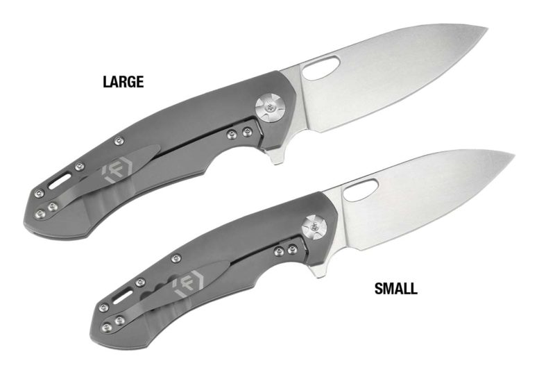 Factor Iconic Titanium Knife Large Small Sizes Clip Side