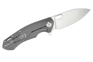 Factor Iconic Titanium Knife Small Clip Side Blade Open