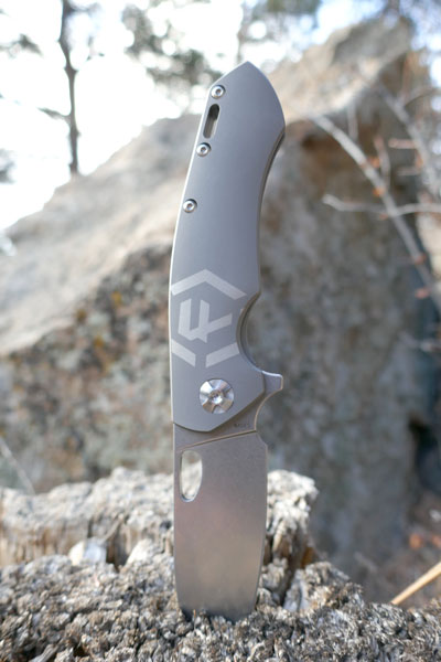 knife iconic titanium blade wood