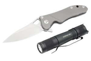 factor absolute compact titanium knife mizpah flashlight